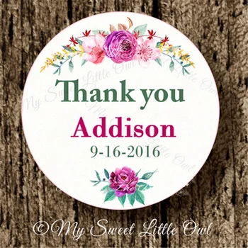 

Customized Personalized Wedding Flower Tags Bottle Labels Candy Box Tags Birthday Party Wedding Decorations Thank You Stickers
