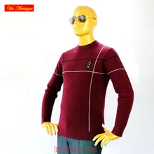 VA 2017 fall winter men’s Christmas knitted turtleneck casual sweater coat cardigans oversize wool cashmere sweater wine black