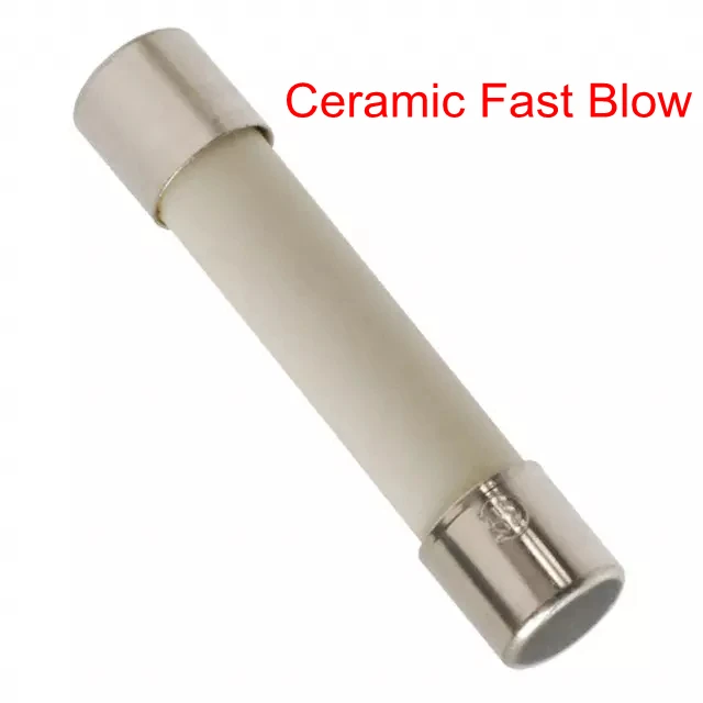 PHISCALE 100 шт 6*30 мм 6,35*30 мм специальные внутренние подкладки для картридж Стекло/Керамика предохранитель Быстрый/медленный 250V 0,1/0,25/1,5/3,15/6,3/1/2/3/4/ 5/10/15A/20/30A - Цвет: Ceramic Fast Blow