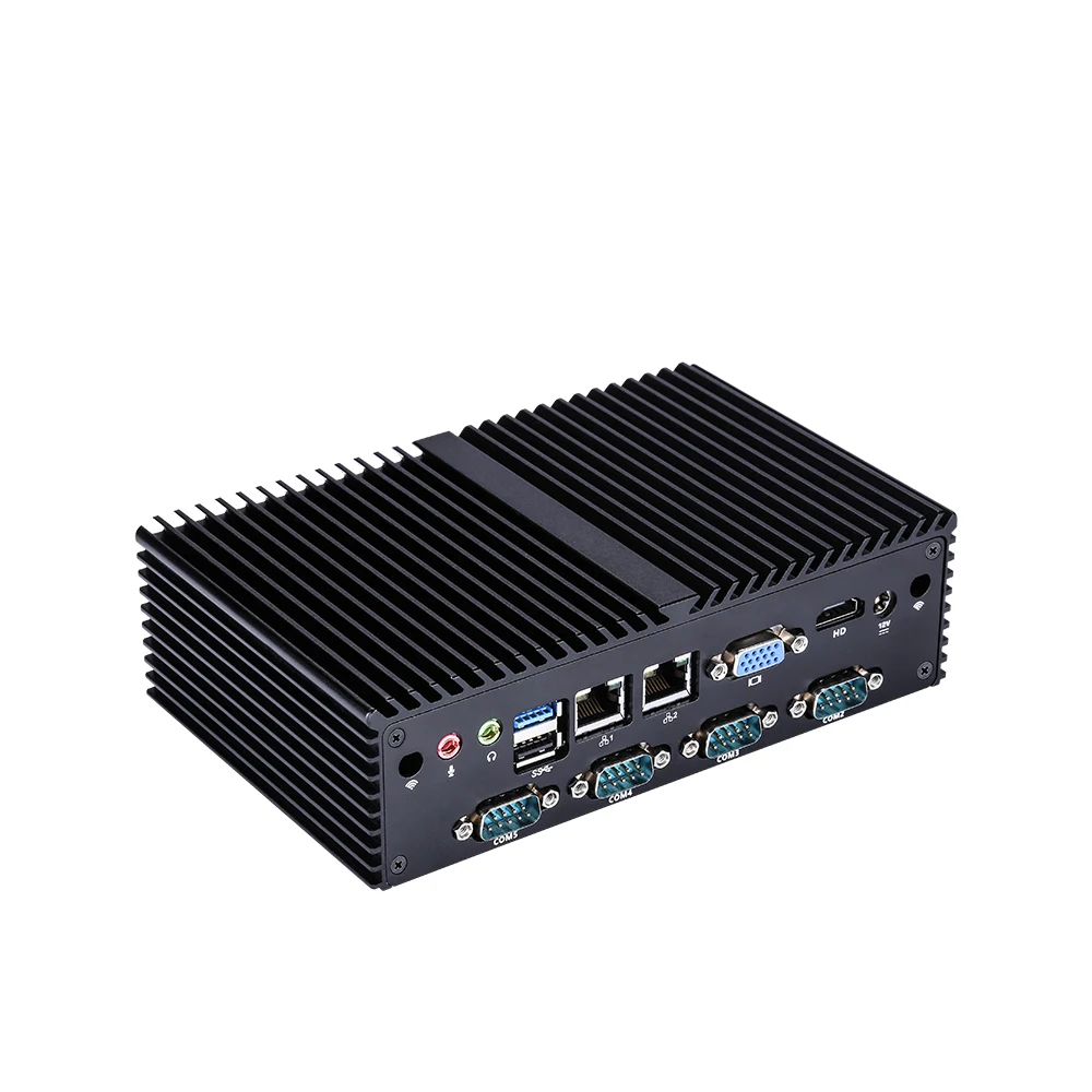 Мини ПК Qotom с процессором celeron J1900 четырехъядерным ОЗУ 7 Гб ПЗУ 8 USB RS232 X86|Мини ПК| |