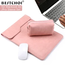 BESTCHOI чехол для ноутбука Macbook Air Pro 11 13 13,3 15 чехол из искусственной кожи сумка для ноутбука для Mac book Air Чехол