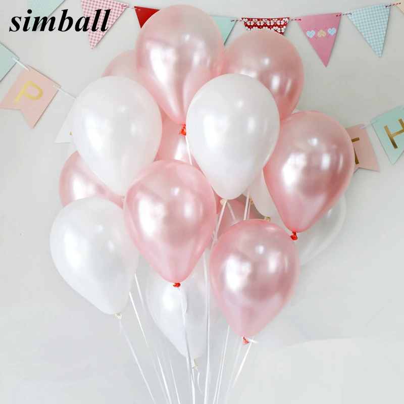 Воздушные шары с розовым жемчугом латексные 10 Дюймов 30 шт. надувные для свадьбы