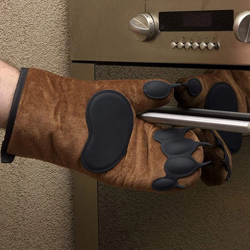 Силиконовый медведь лапа изоляционные перчатки портативная духовка перчатки кухонные принадлежности для выпечки