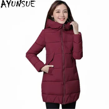 

AYUNSUE New Style Parkas Mujer 2020 Women's Hooded Cotton Jackets Warm Winter Coat Female Slim Padded Parka Abrigo Mujer WXF298