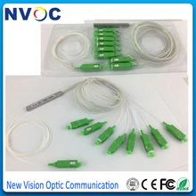 1x8 мини-волоконно-оптический сплиттер со стальными трубками PLC, 0,9 мм 1 м 1x8 мини-Сплиттер со стальными трубками PLC с коннектором SC/APC