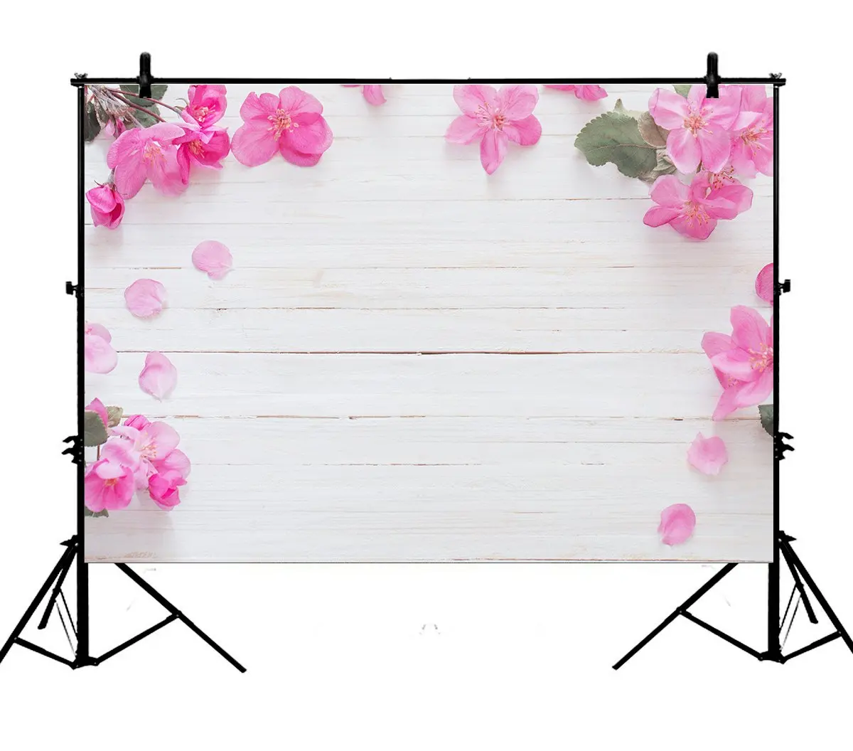 

5x7ft Spring White Wood Flower Polyester Photo Background Portrait Backdrop