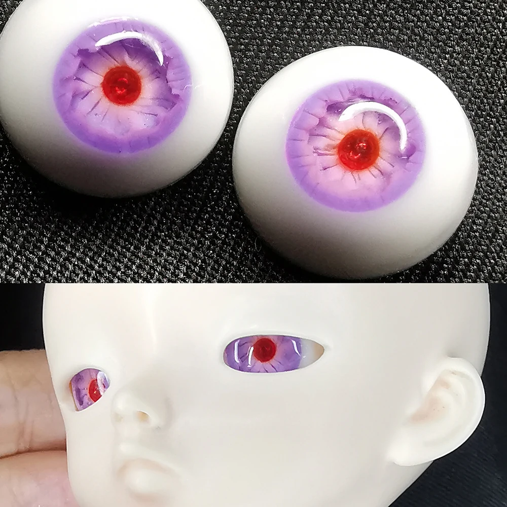 Ручной работы Смола BJD глаза фиолетовый розовый красный Ирис УФ глаз для 1/3 1/4 1/6 bjd