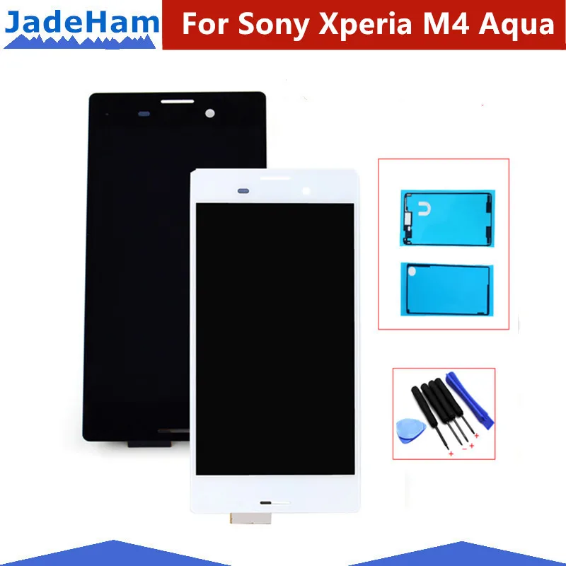 Pаспродажа Для sony Xperia M4 Aqua ЖК дисплей кодирующий преобразователь сенсорного экрана в сборе с рамкой для sony M4 Aqua E2303 E2306 E2353 E2333 font b lcd b font 5