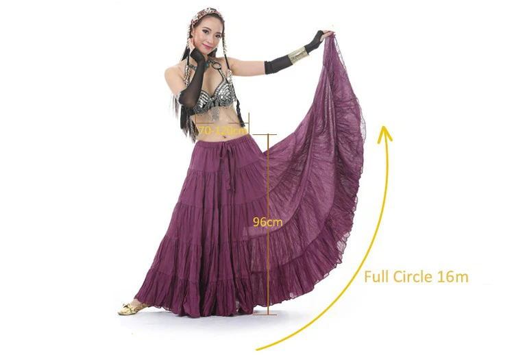 Длинная Цыганская юбка для танца живота, для выступлений, для женщин, Цыганская юбка для танца живота, юбки с этническим рисунком для взрослых, 12 цветов