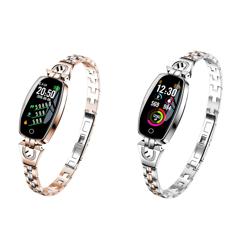 Модная одежда для девочек H8 H7 Смарт-часы Для женщин Водонепроницаемый Мониторинг частоты сердечных сокращений Bluetooth для Android IOS Фитнес браслет «Умные» часы