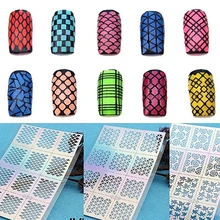 Newest Nail Art Hollow Template Sticker Stamp Stencil Guide Manicure Tips Stamping Tool