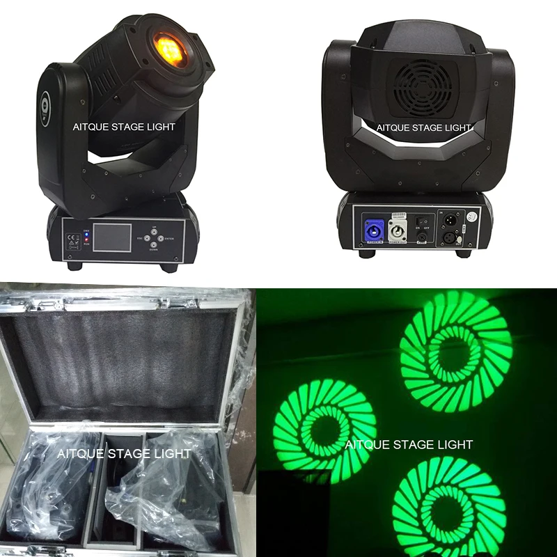 2 шт. музыкальное Освещение gobo проектор lyre Мобильная Призма led движущаяся головка