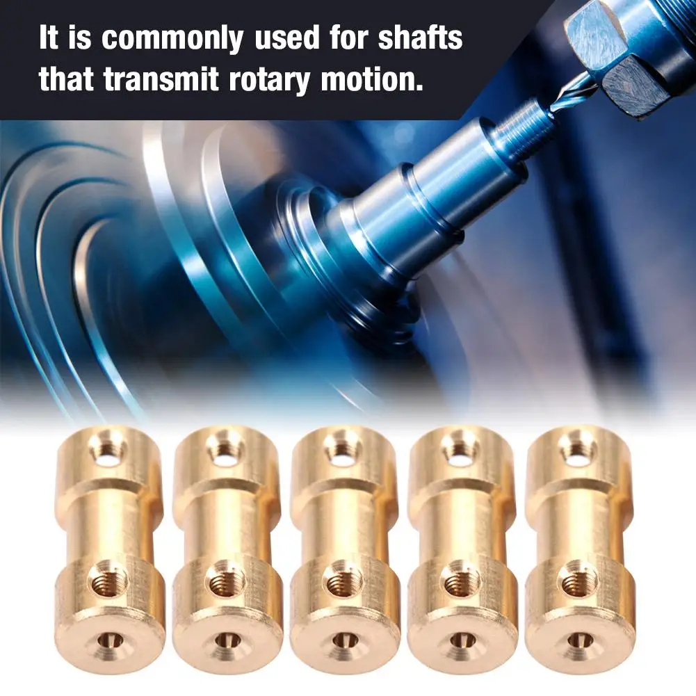 5pcs Motor Copper Shaft Coupling Coupler Connector Sleeve Transfer Joint Adapter Shaft Coupler #3