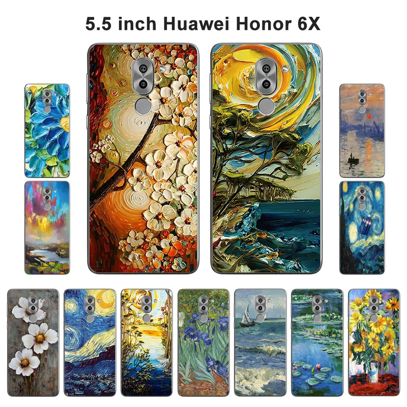 Чехол для телефона Huawei Honor 6X чехлы 5 дюймов задняя крышка с масляной краской GR5 2017
