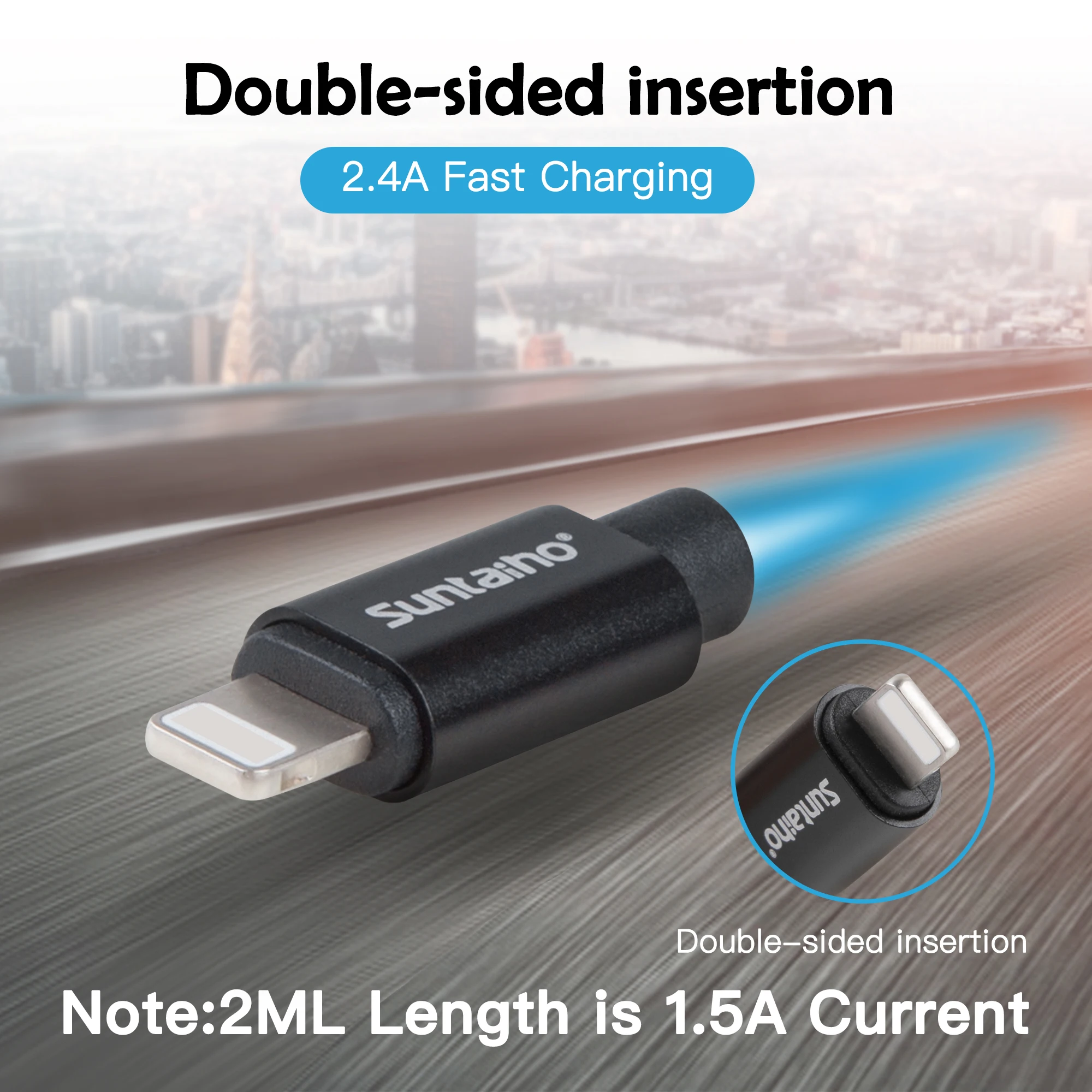 Suntaiho 2.4A usb кабель для айфона X зарядный кабель для айфона XR MAX XS 8 7 6 plus 5 s USB кабель для передачи данных телефонный провод для быстрой зарядки