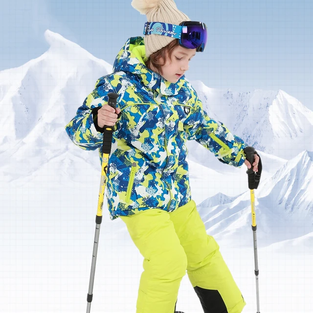 Best price at $102 Cheap Russian winter children clothing sets boys girls down jacket windproof waterproof kids skiing suits thicken warm snow wear