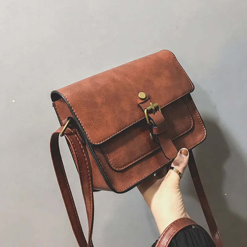 

JIAMEN New Vintage Women Flap Fashion Casual Leather Shoulder Bags Lady Crossbody Messenger Bag Elegant Envelop Clutch Purse