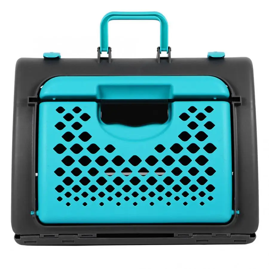 Переноска для собак, товары для путешествий, переносная клетка для питомцев из АБС-пластика с защитными дверными замками, волнистая ручка, вентилируемая клетка для собак и кошек