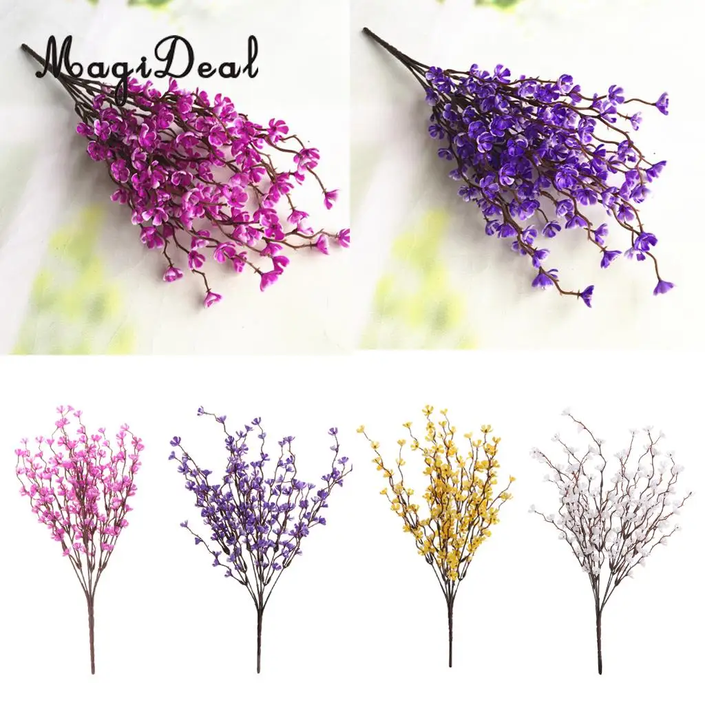 7 Forks Artificial Plum Blossom Branch Simulation Plastic Flower Branches Bouquets DIY Home Wedding Party Decor Art