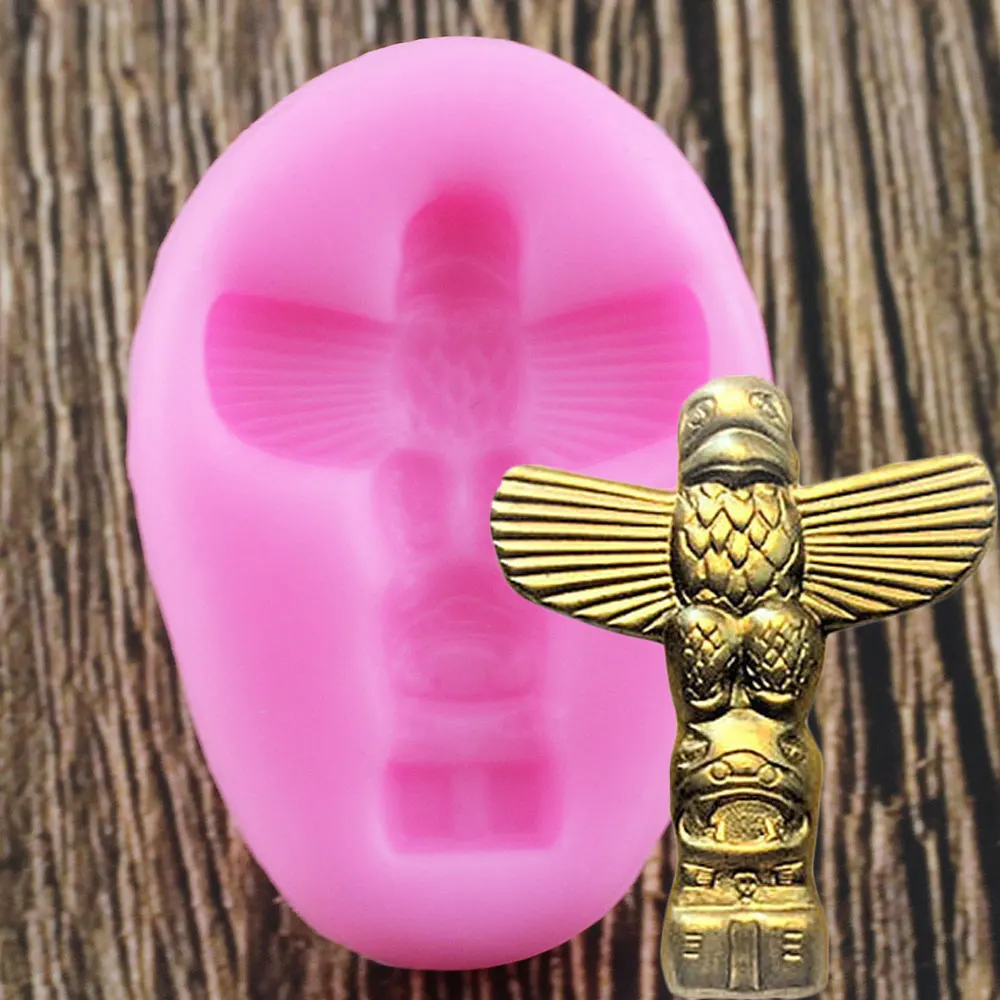 

3D Silicone Totem Pole Candy Chocolate Fimo Clay Mould Soap Candle Mold Cake Baking Fondant Cake Decorating Tools