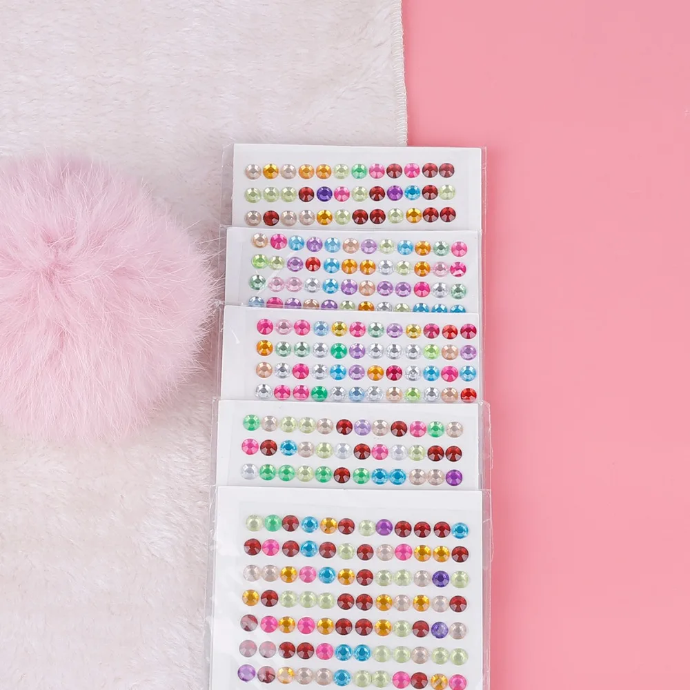 504pcs/lot 6mm Acrylic Rhinestones Fabric Phone Scrapbooking Nail Art DIY Material For Party Crafts Decoration Supplies