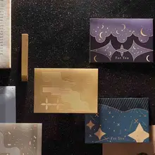 1 упаковка Горячая Звезда складная открытка серная кислота бумажная карта День рождения Рождественская открытка конверт канцелярские принадлежности для письма