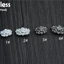 Uglyless Настоящее серебро 925 пробы Лотос фурнитура для бусин ювелирные изделия DIY Цветочные Распорки бусины Винтаж этнические результаты ювелирные изделия