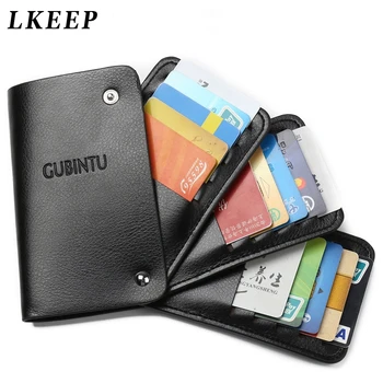 

Fashion PU Leather Card Case Multi-card Rotation Clip Business Card Holder Men Women ID Credit Passport Card Bag