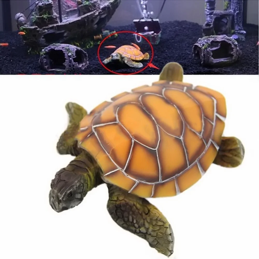 Behogar New Aquarium Ornaments Decoration Artificial Turtle For Fish