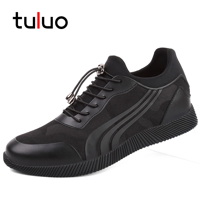 

TULUO Spring Autumn New Mens Shoes 2018 Breathable Comfortable Increasing Shoes Men Mesh Casual Shoes Outdoor Tenis Footwear