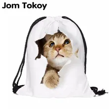 Cat escape 3D печати Для женщин классический навсегда бренд mochila escolar человек сумки дорожные mochilas Рюкзак мешок drawstring