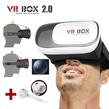 3d vr VR BOX II 2.0 Version VR Virtual Reality Movie Game Glasses with earphones For Samsung Galaxy S6 edge plus S7 edge