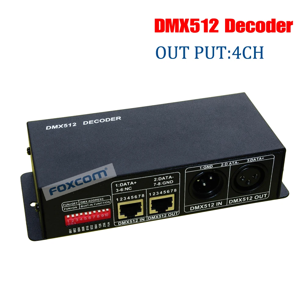 

DHL Free Shipping led DMX PWM decoder RGBW controller 12-24V 4AX4Channels for RGBW strip