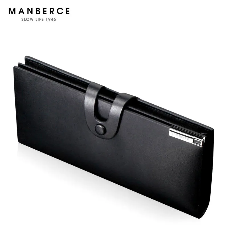 

MANBERCE Men Wallets Brand Men's Purse Clutch Bags Mens Wallet Leather Genuine Cowhide Credit Card Holder Free Shipping