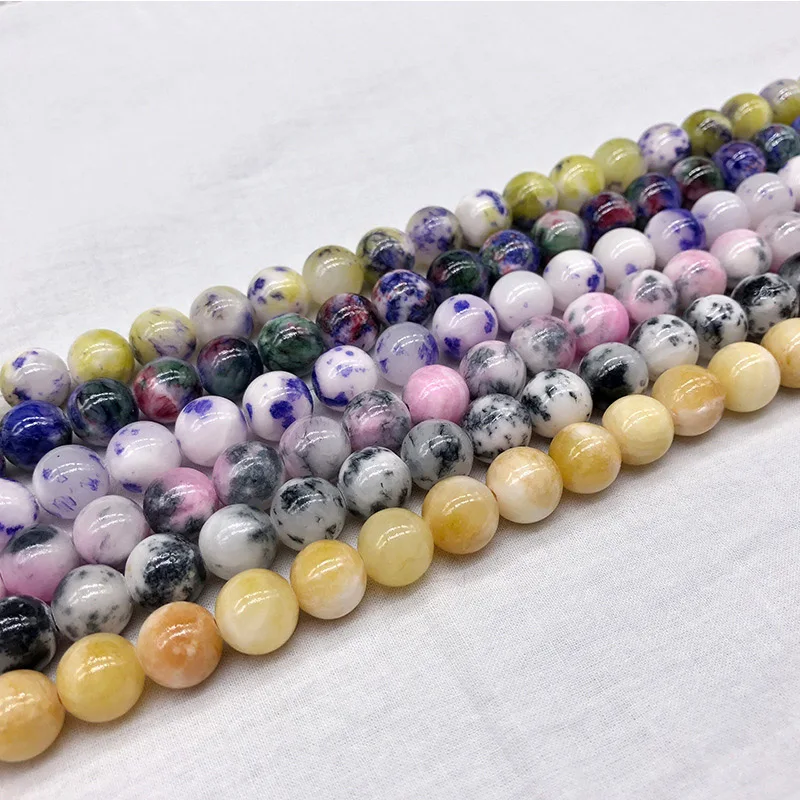 6mm 8mm 10mm Natural Stone Bead Pink Quartz Amethysts Agates Lapis lazuli For Jewelry Making DIY necklace Bracelet 15 Inches | Украшения и