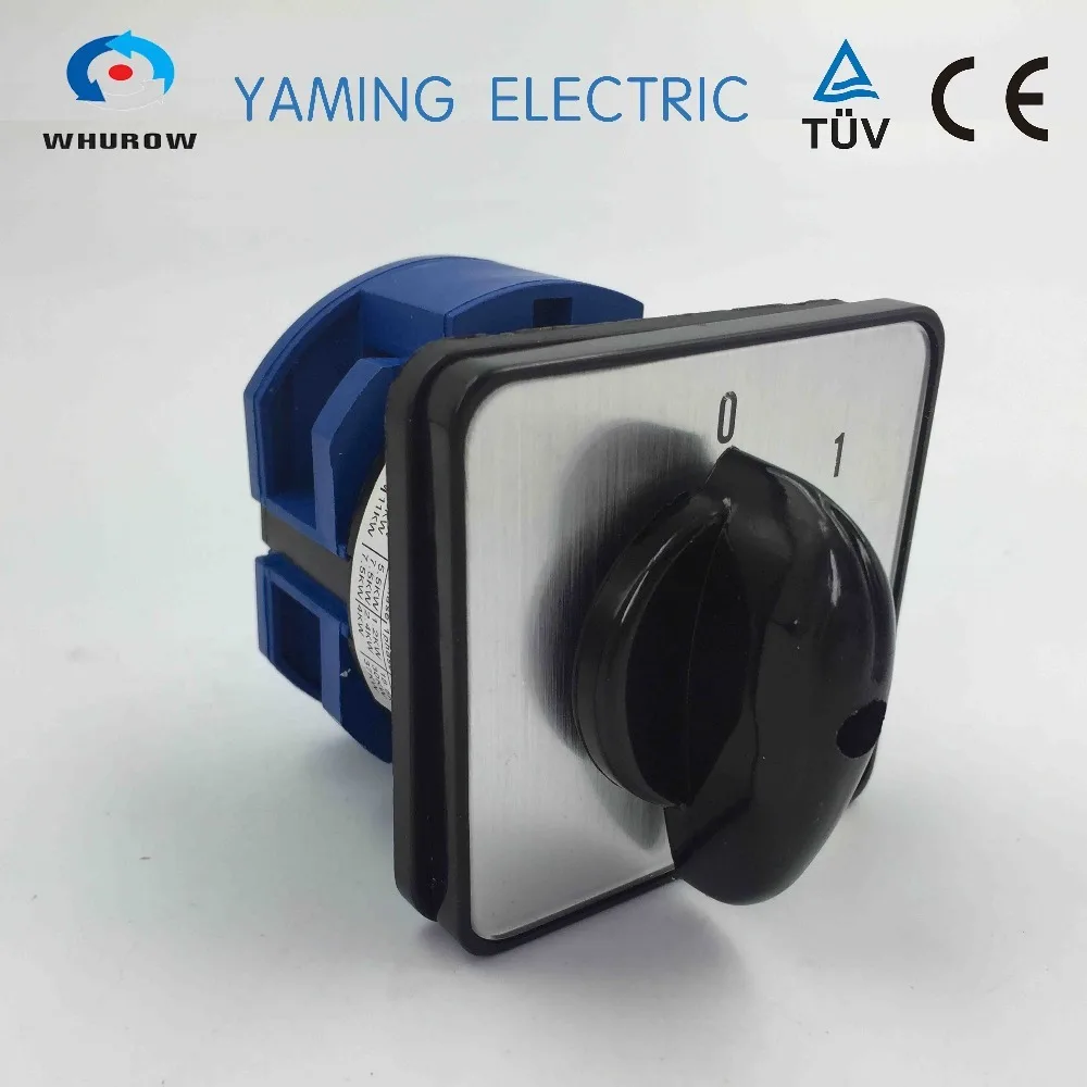 

Manufacturer Universal Changeover Rotary Cam switch 2 position on-off 0-1 690V 63A single phase manual electrical YMW26-63/1