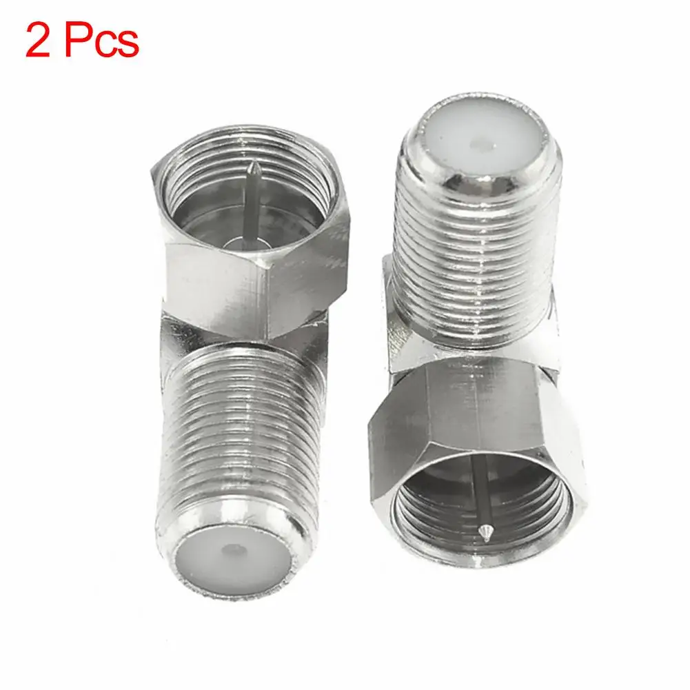 

2pcs 90 Degree TV Aerial Antenna Plug Connector Right Angle Adapter Plug To Socket Coax Cable F-Type To Male Fast Delivery