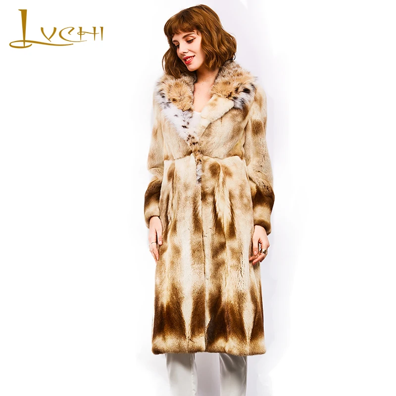Importé Hiver Lvchi Patchwork Manteau S Camel Femmes Col down Vison 2019 Bodcoats De Mince Danemark Turn Velours Couronne EqwdR1Hxw