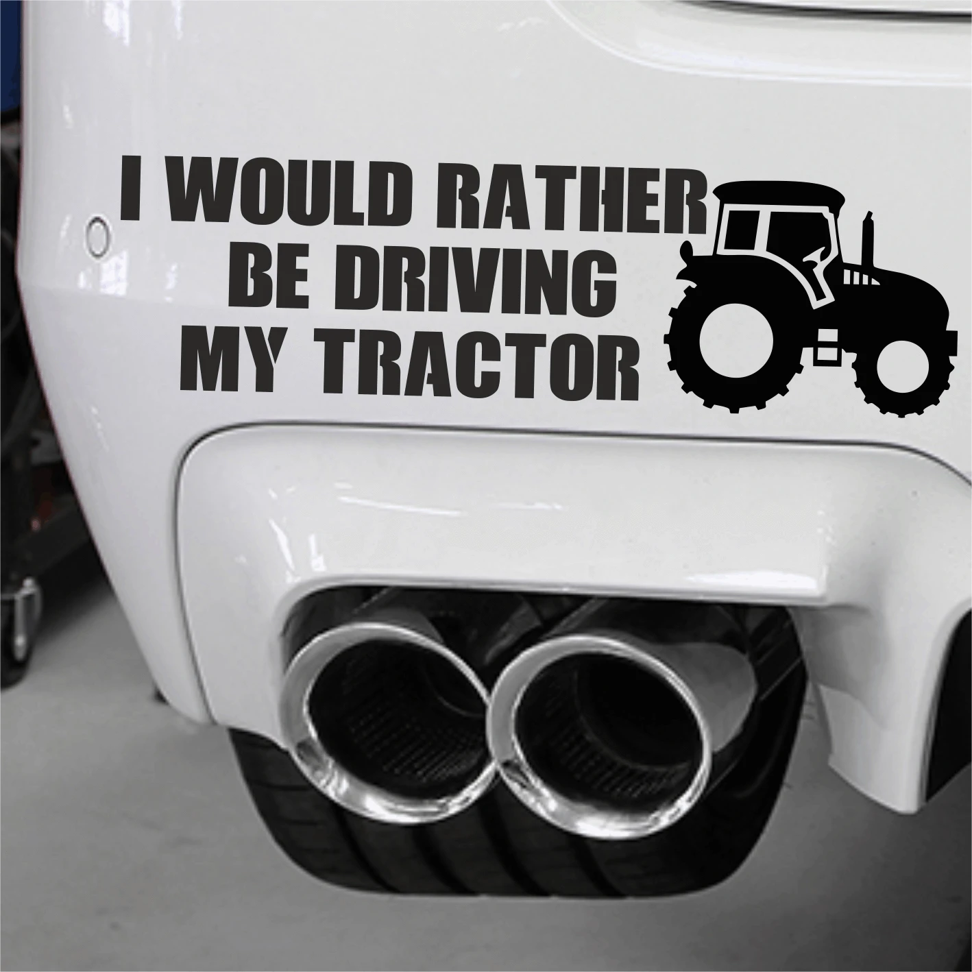 20*6.3cm I Would Rather Be Driving My Tractor Car Sticker Motorcycle SUVs Bumper Car Window Car Styling Vinyl Decals