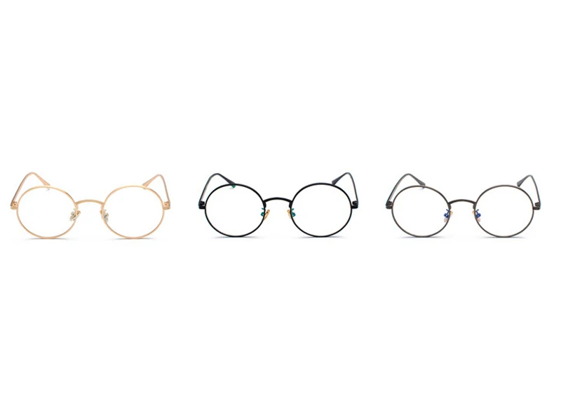 fashion retro round circle metal frame eyeglasses detail (2)