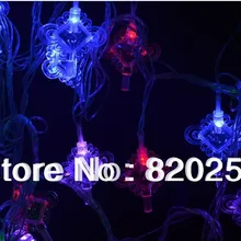 2 шт./партия, 5 м разноцветная светодиодная гирлянда с 20шт китайским узлом, IP44 220 В