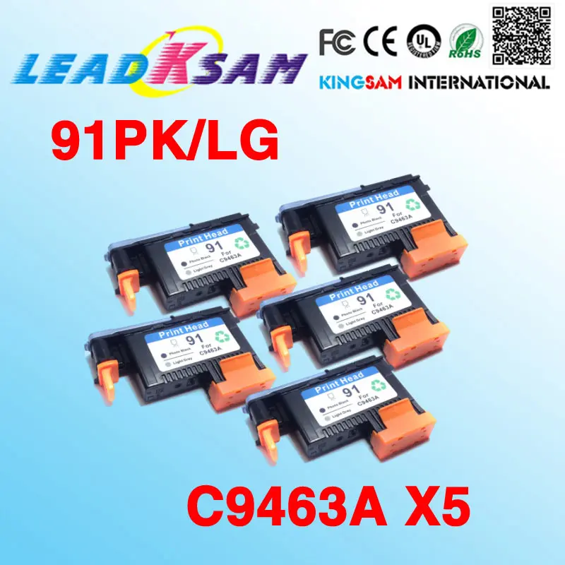 5pcs compatible for hp91 print head printhead Photo Black/Light Gray C9463A Designjet Z6100