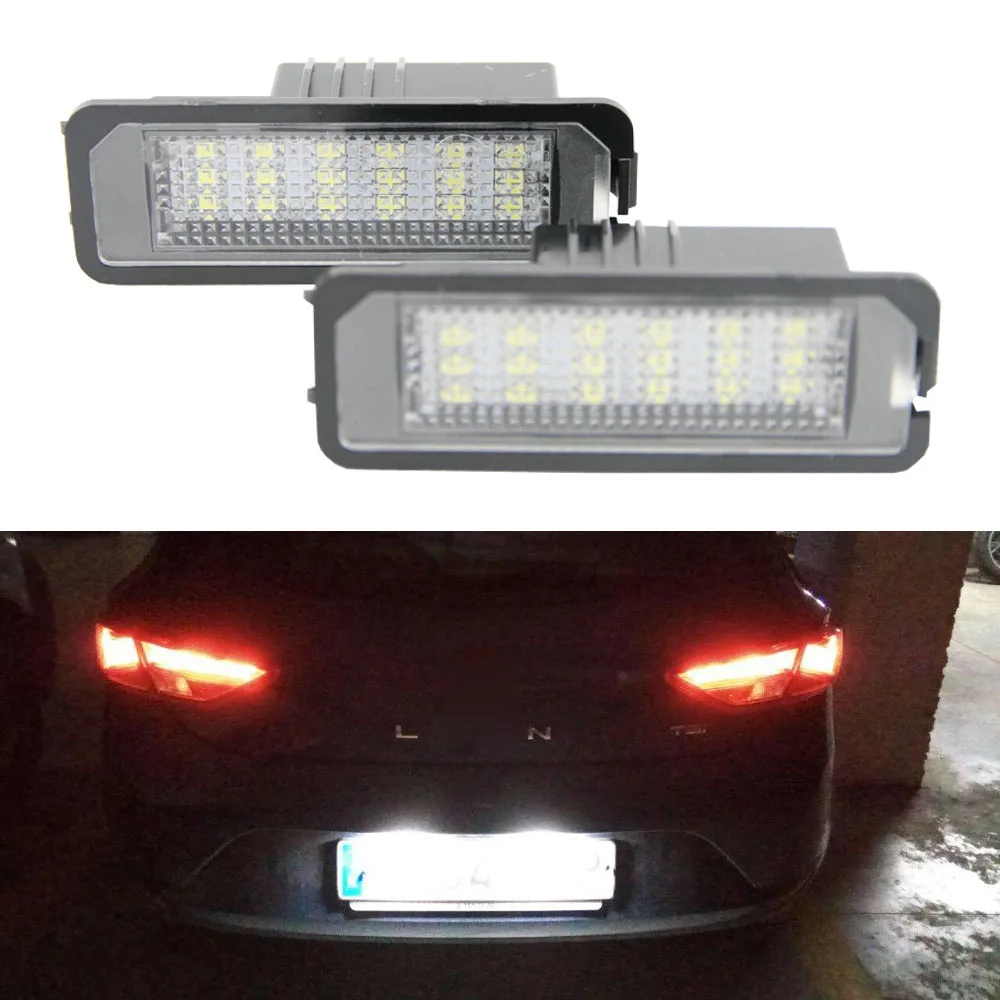 12V canbus Xenon Белый светодиодный светильник номерного знака для Volkswagen VW Golf 4 5 6 GTi MK4 MK5 |