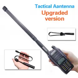 ABBREE армии складной тактический двухдиапазонный VHF/UHF 144/430 MHz антенна для Baofeng UV-XR UV-9R Плюс Радио Walkie Talkie