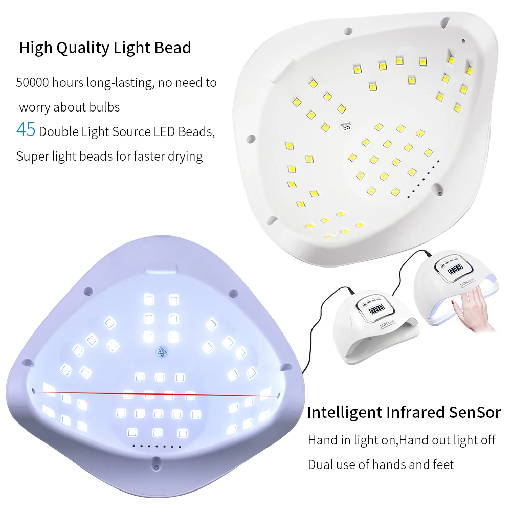 SUNX5 Max УФ-лампа, светодиодный светильник для ногтей, 80 Вт/54 Вт/45 Вт, Сушилка для ногтей, для всех гелей, лака, светильник для солнца, лампа для льда, инфракрасное Зондирование для маникюра