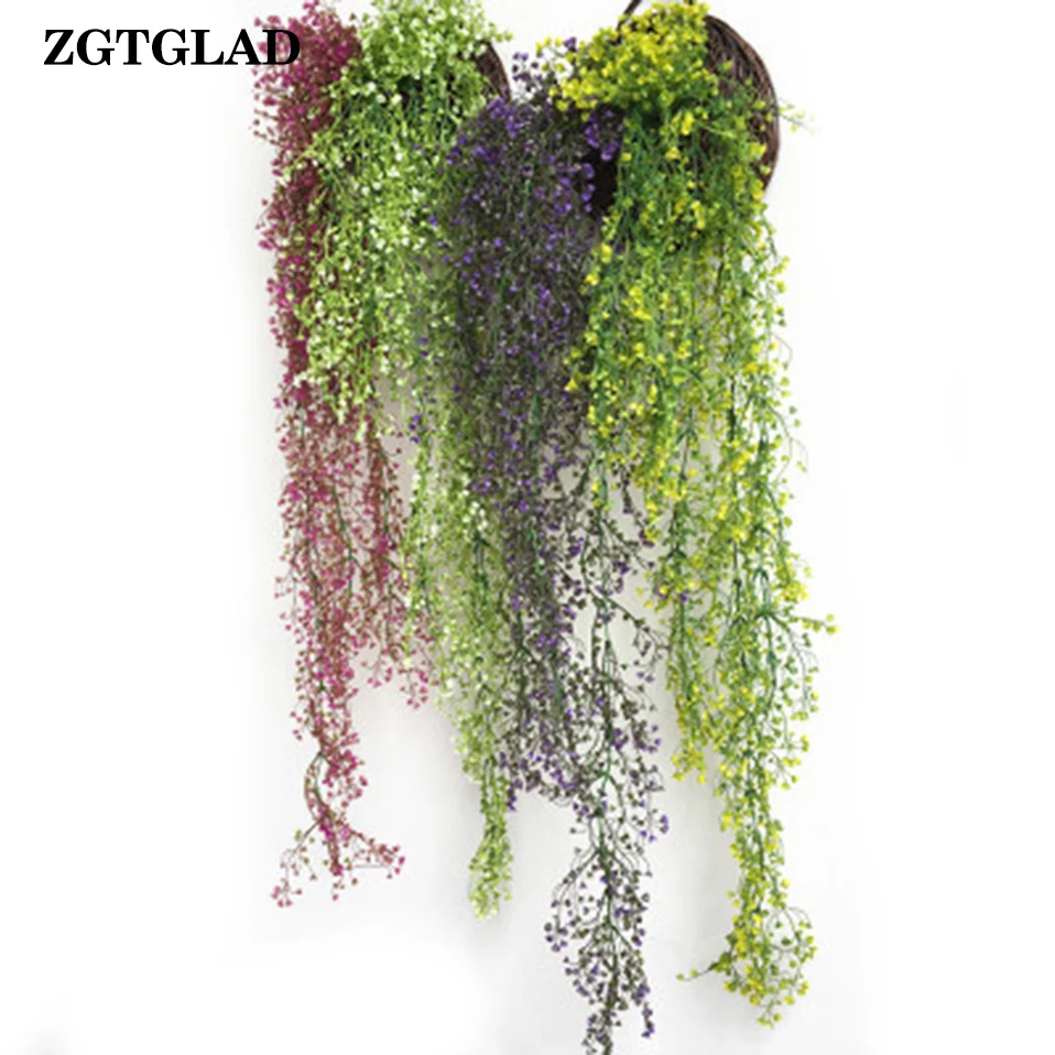 

1Pcs 82cm Artificial Admiralty Willow Simulation Plant 5 colors DIY Wall Hanging Vine Wedding Decoration for Home Hotel Decor