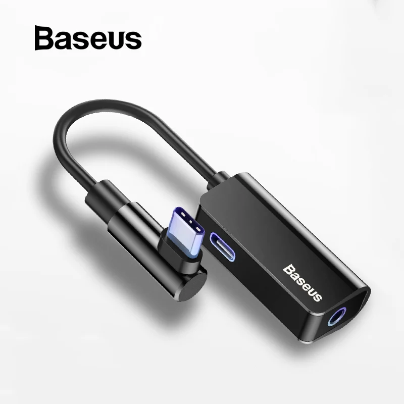 Baseus Elbow USB Type C Adapter for Huawei P20 Pro 2 in 1 USB C to 3.5mm Jack Charging Cable Headphones Adapter for Xiaomi 6 8 Baseus Elbow USB Type C Adapter for Huawei P20 Pro 2 in 1 USB C to 3.5mm Jack Charging Cable Headphones Adapter for Xiaomi 6 8
