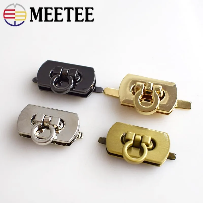 Meetee 25x17mm Handbag Bag Locks Buckle Fashion Twist Turn Lock Snaps For DIY Replacement Bags Purse Clasp Closure KY809 | Дом и сад