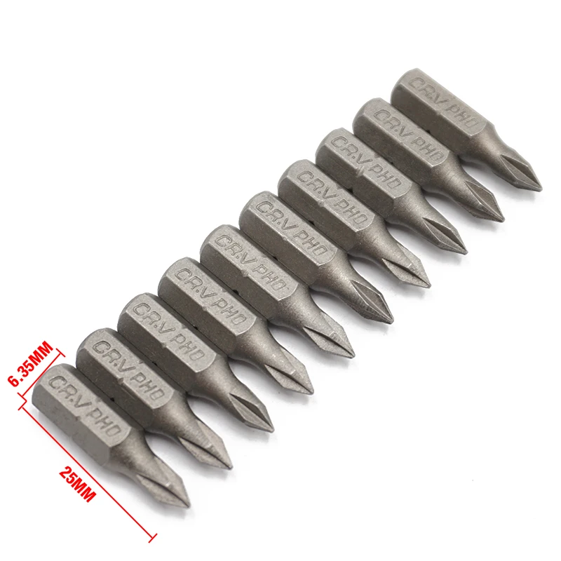 Набор бит для Отвертки Phillips PH0 10 шт. 1/4 дюйма 25 мм|tool bit sets|bit tool settool crate |
