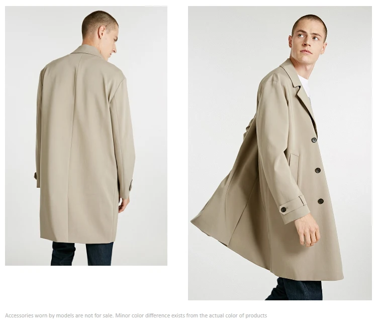 JackJones осень мужская мода сплошной цвет длинное повседневное пальто куртка 218321556